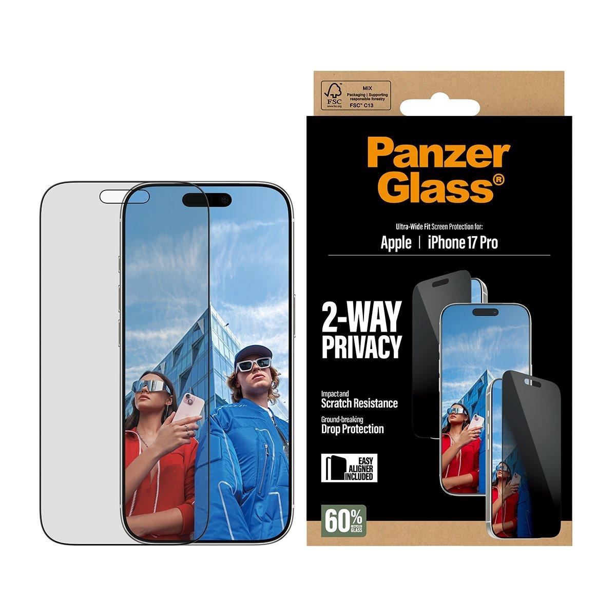 PanzerGlass Screen Protector For iPhone 17 Pro - PG25586 Privacy