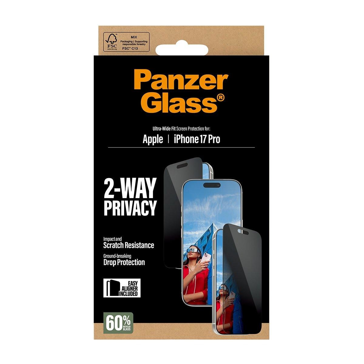 PanzerGlass Screen Protector For iPhone 17 Pro - PG25586 Privacy