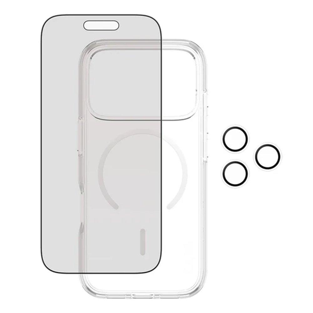 PanzerGlass 3-in-1 Feature Kick Bundle for iPhone 17 Pro, CR41097- Clear