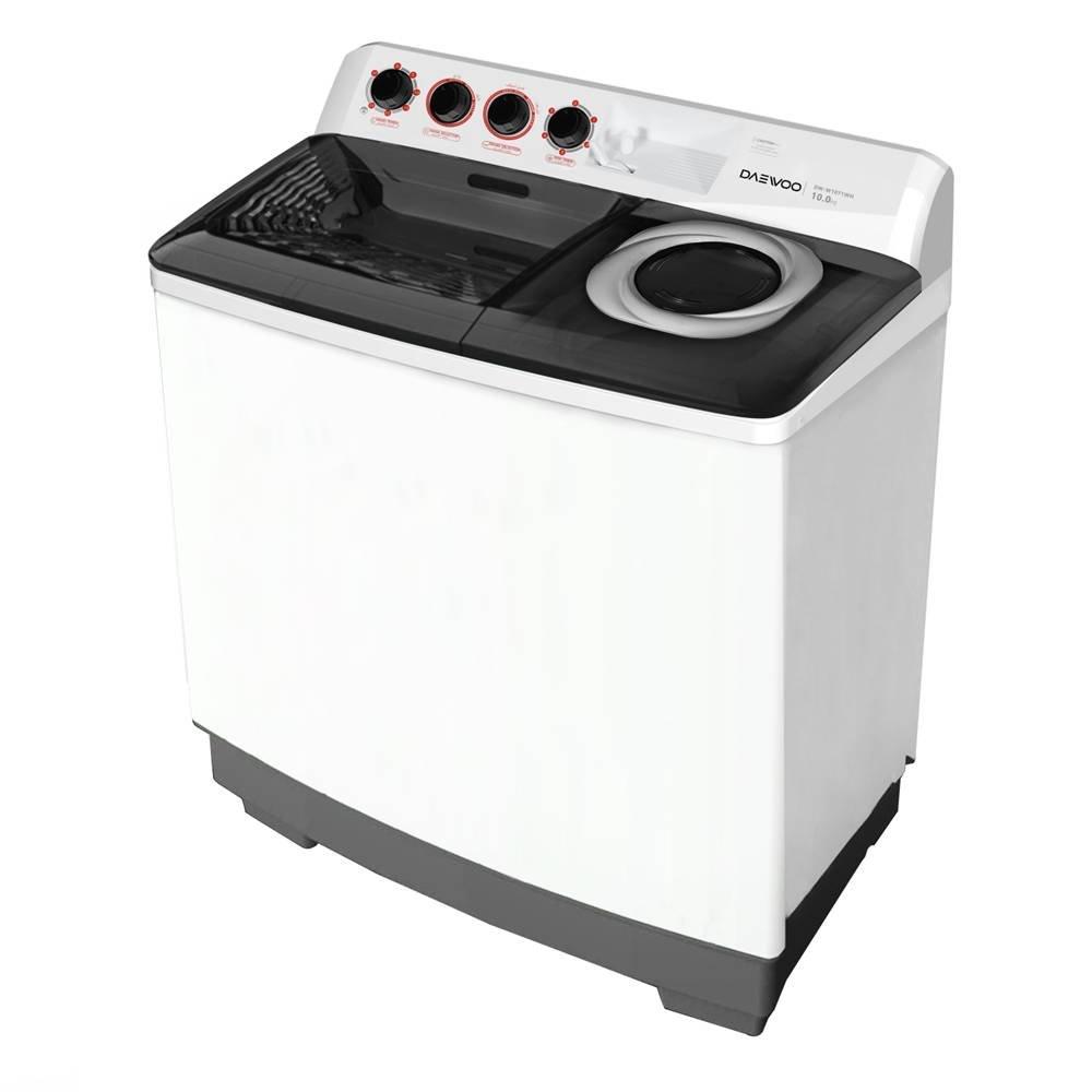 Daewoo Twin Tub Washer, 10kg, DW-W1071WH -White