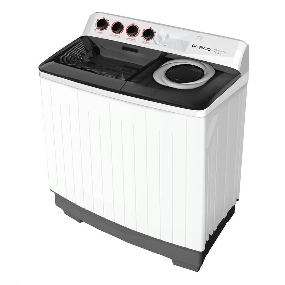 Daewoo Twin Tub Washer, 14kg, DW-W1471WHU -White