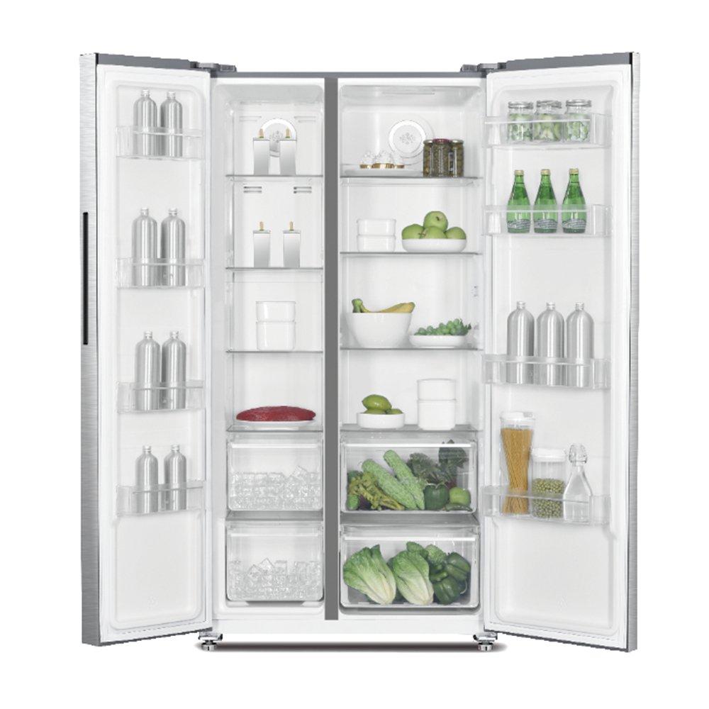 Daewoo Side by Side Refrigerator, 521 L, 18.4 CFT, DR-S6441DI - Inox