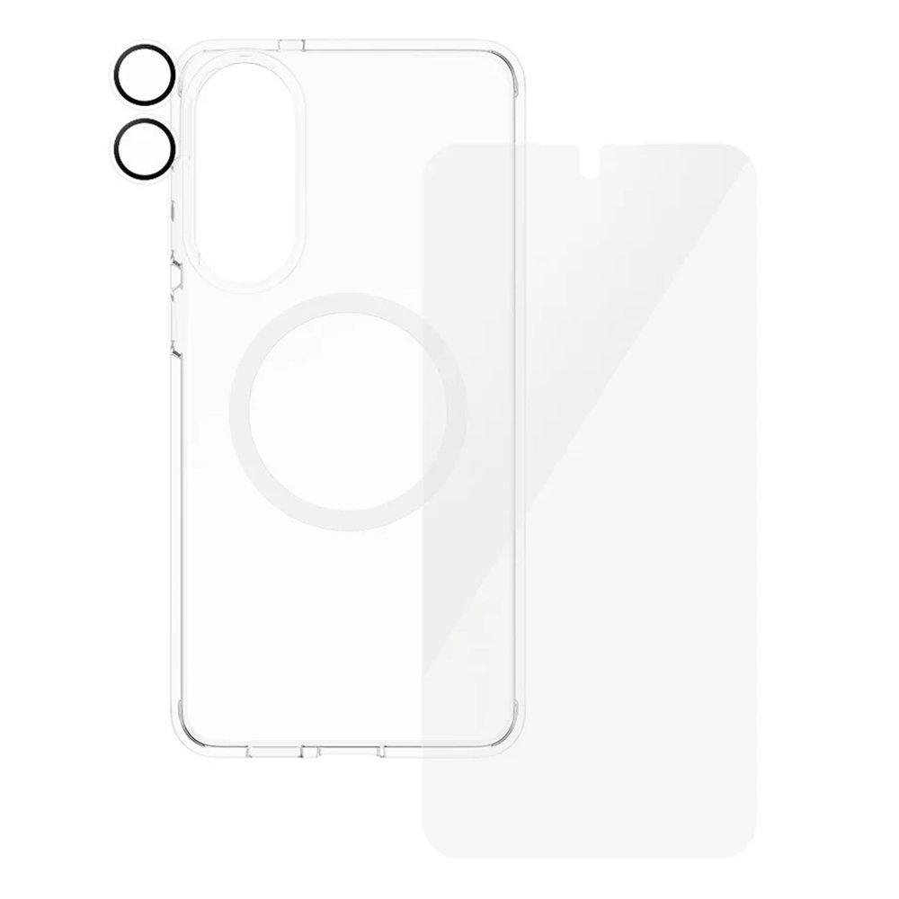 مجموعة بانزر جلاس 3 في 1 لهاتف سامسونج اس25 ايدج، CR57432 - شفاف