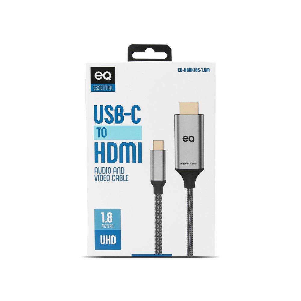 EQ Type C To HDMI Cable, 1,8 m, 60 Hz, MTL, HB0K105