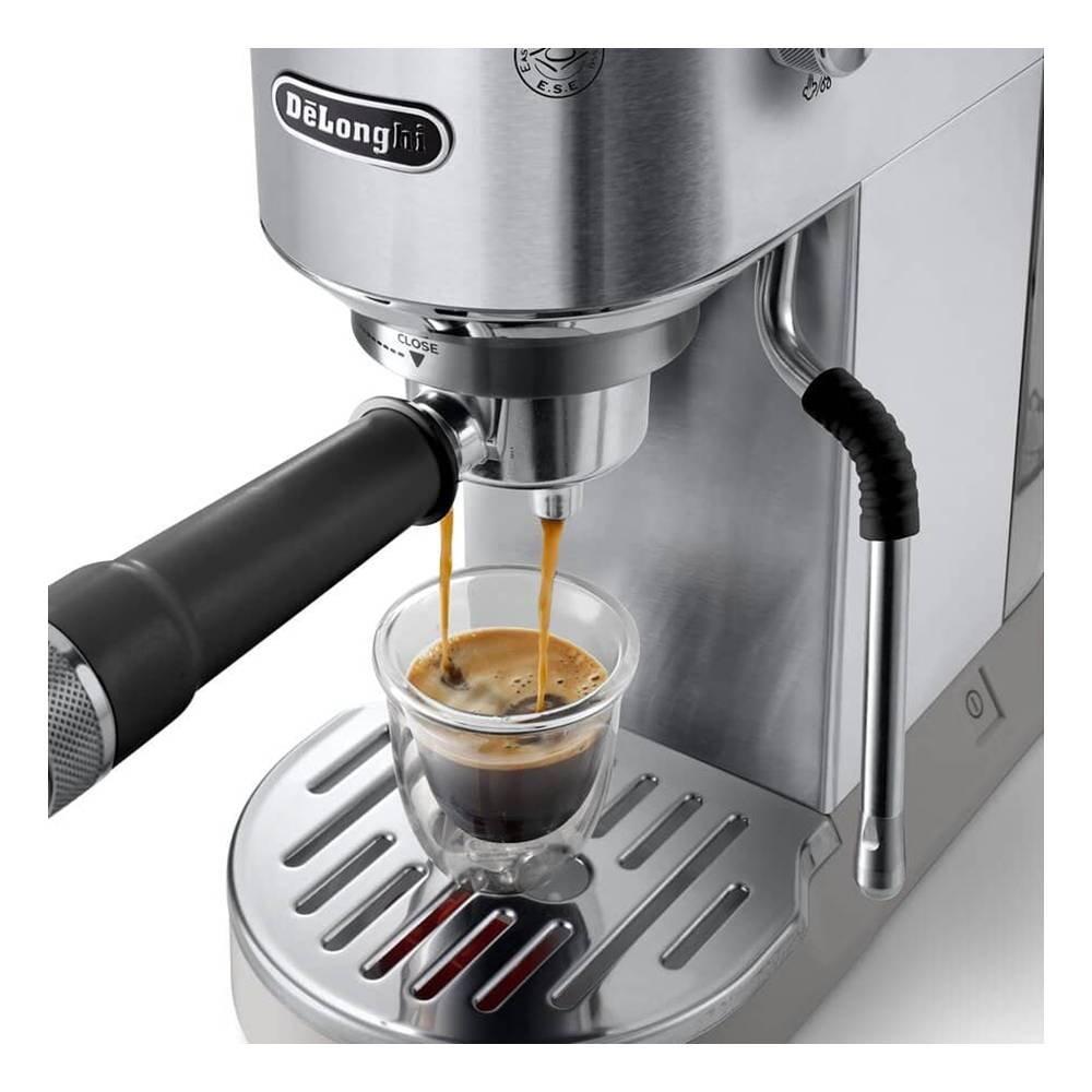 Dedica Duo Espresso Machine with Cold Brew, EC890.M - Silver Metal 