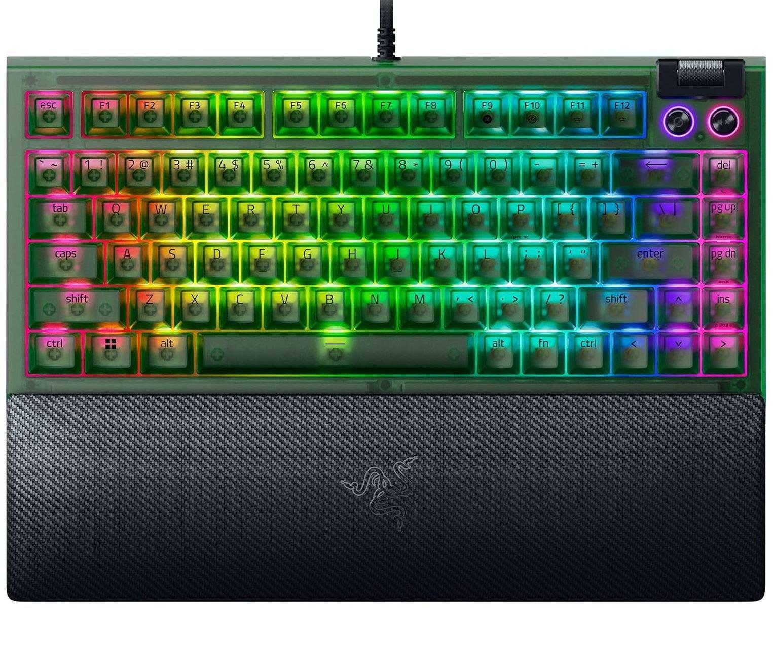 Razer BlackWidow V4 Mechanical Gaming Keyboard, RZ03-05003400-R3U1 - Phantom Green