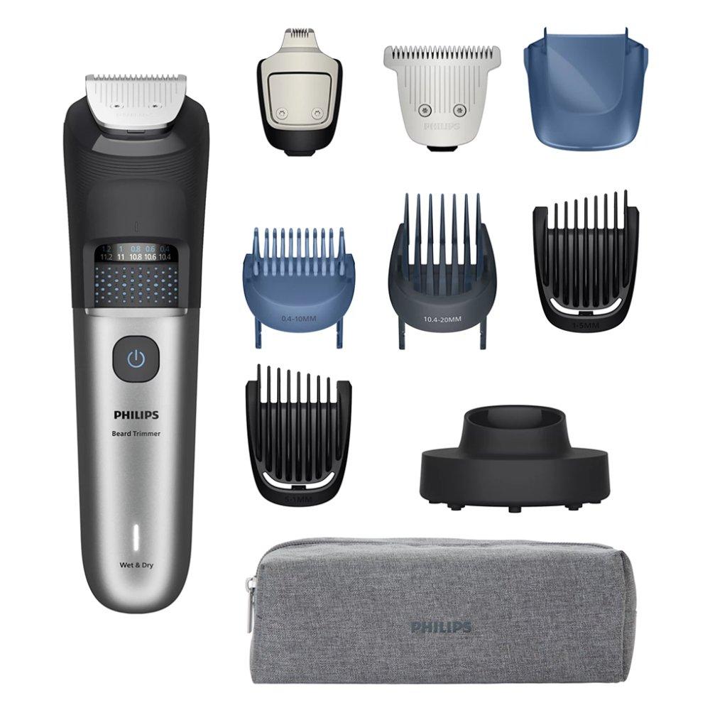 Philips Beard Trimmer BT7670/15 | 40 length settings 0.4–20 mm | Catches cut hairs to reduce mess | Wet & dry | Up to 120 min cordless | USB-A charging | Charging stand + pouch