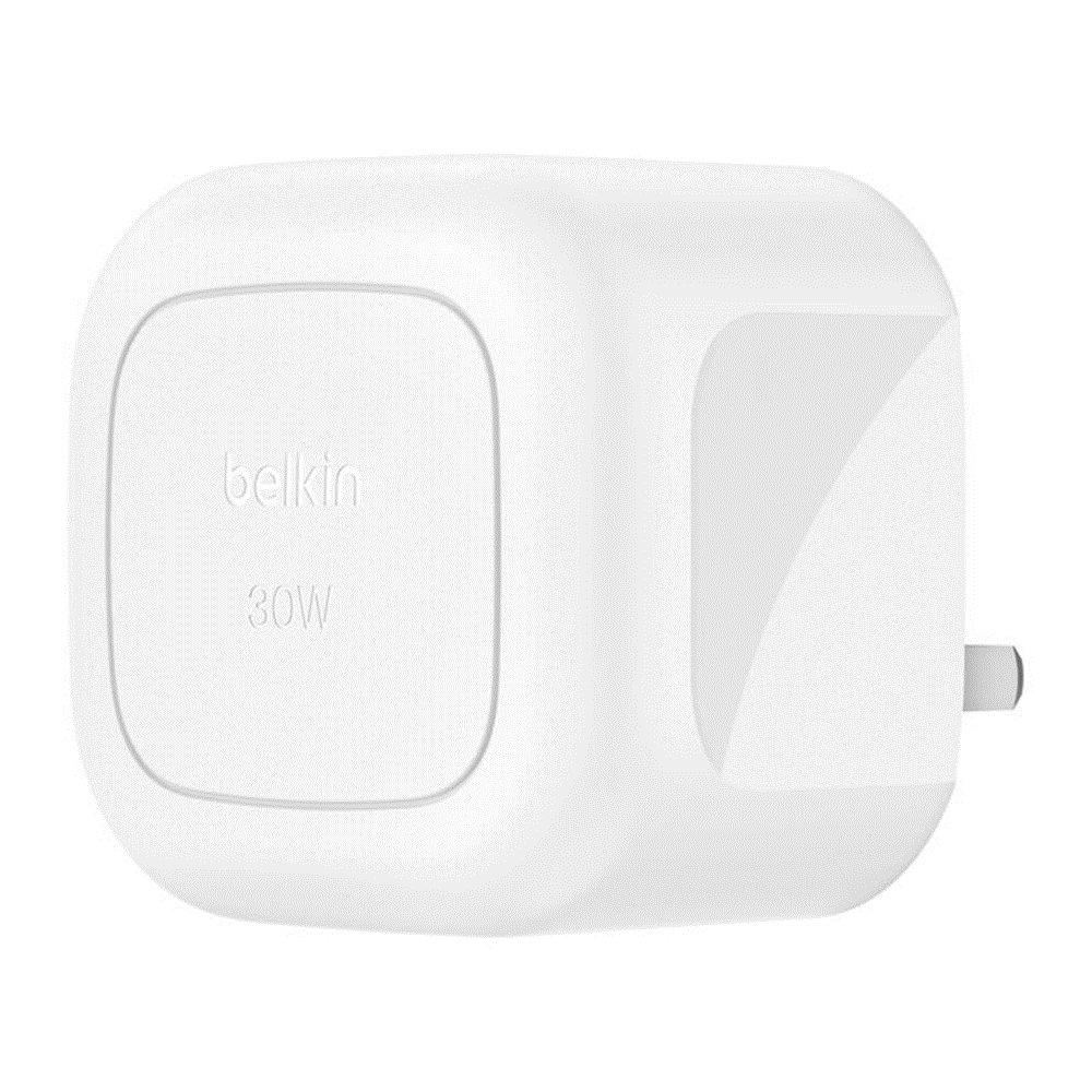 Belkin 30W USB-C Foldable Charger with 1m Cable, WCA008my1MWH-B6 - White