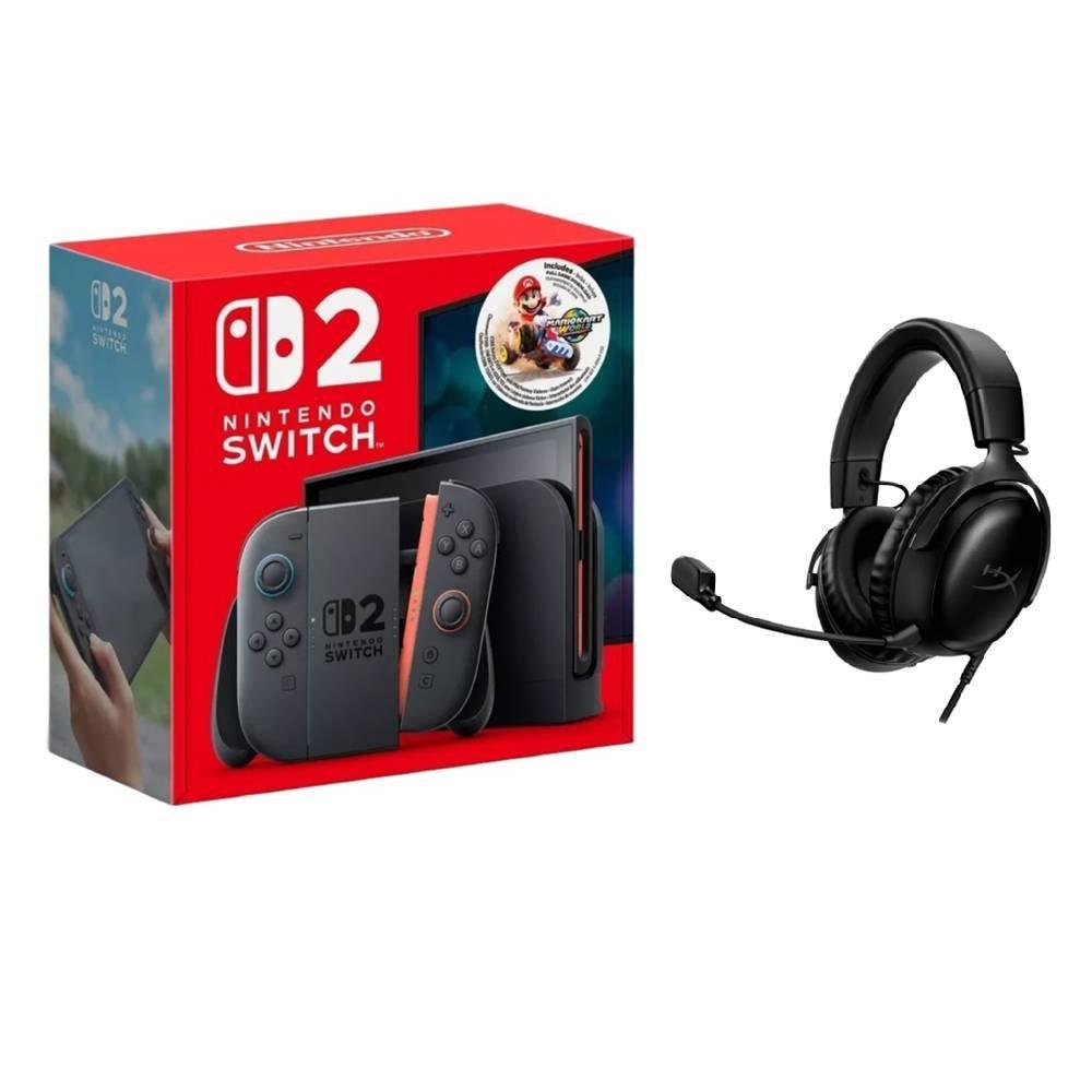 Bundle Nintendo Switch 2 Console with Mario Kart World + Wired Gaming Headset