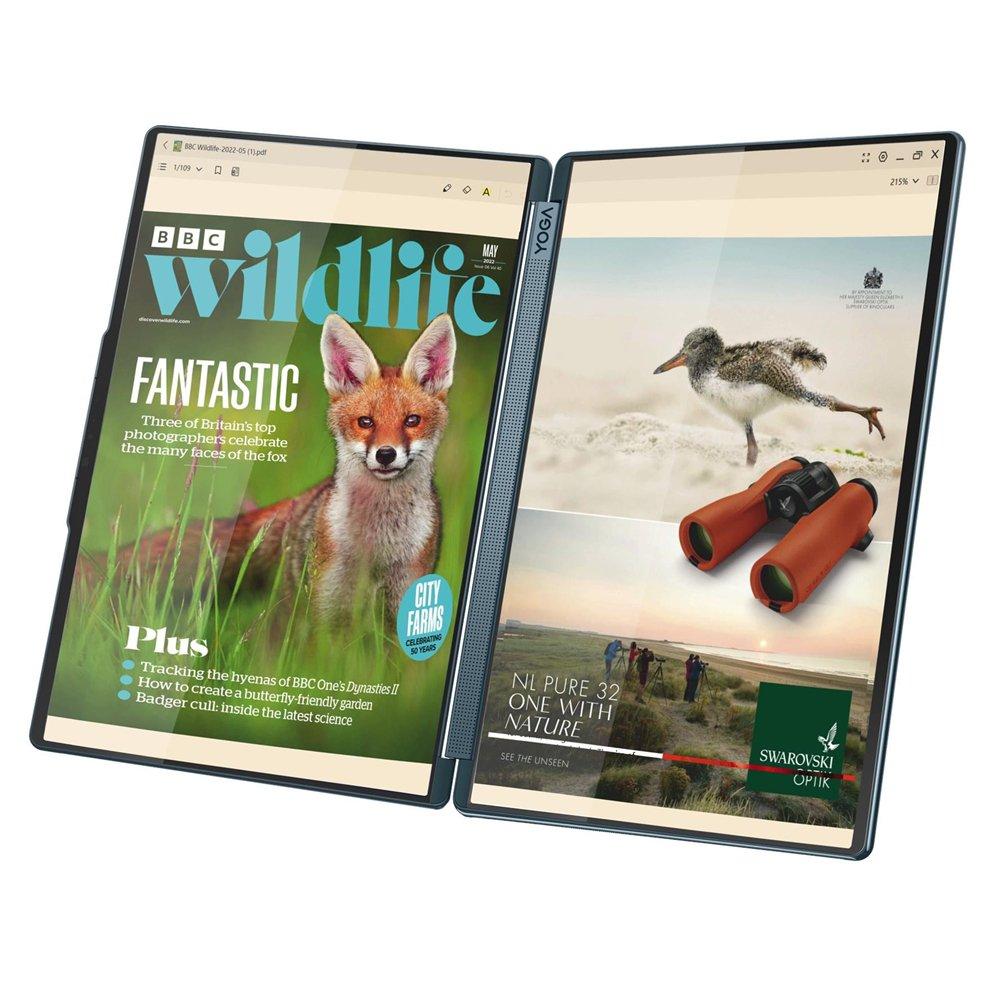 Lenovo Yoga Book 9 Laptop, Intel Core Ultra 7, 32GB RAM, 1TB SSD, Integrated Intel Arc, Windows 11 Home, 83KJ000MAX - Teal