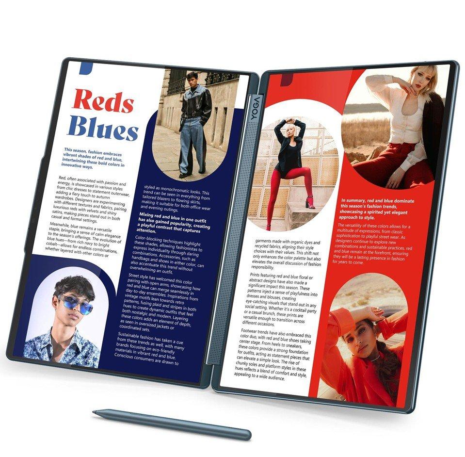 Lenovo Yoga Book 9 Laptop, Intel Core Ultra 7, 32GB RAM, 1TB SSD, Integrated Intel Arc, Windows 11 Home, 83KJ000MAX - Teal