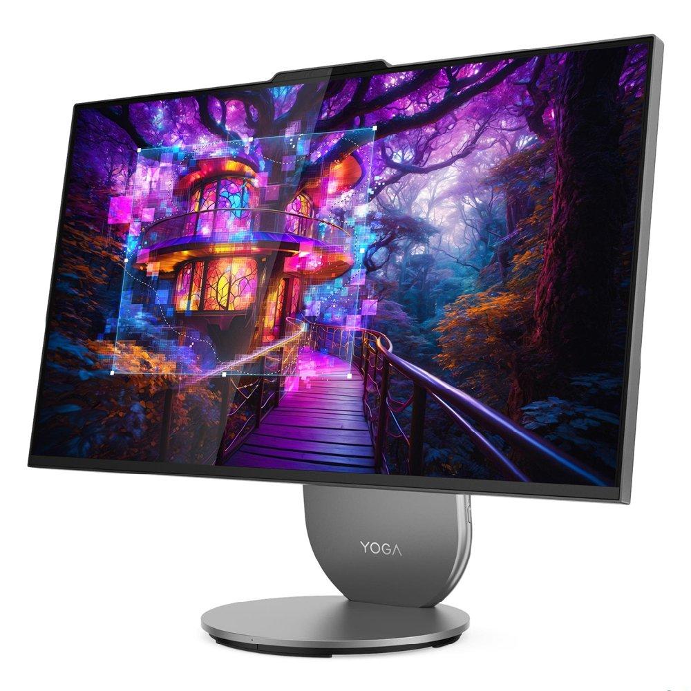 Lenovo Yoga All-in-One Desktop, Intel Core Ultra 9, 27", 32GB RAM, 1 TB SSD, NVIDIA GeForce RTX, Windows 11 Pro, F0J2001UAX - Grey