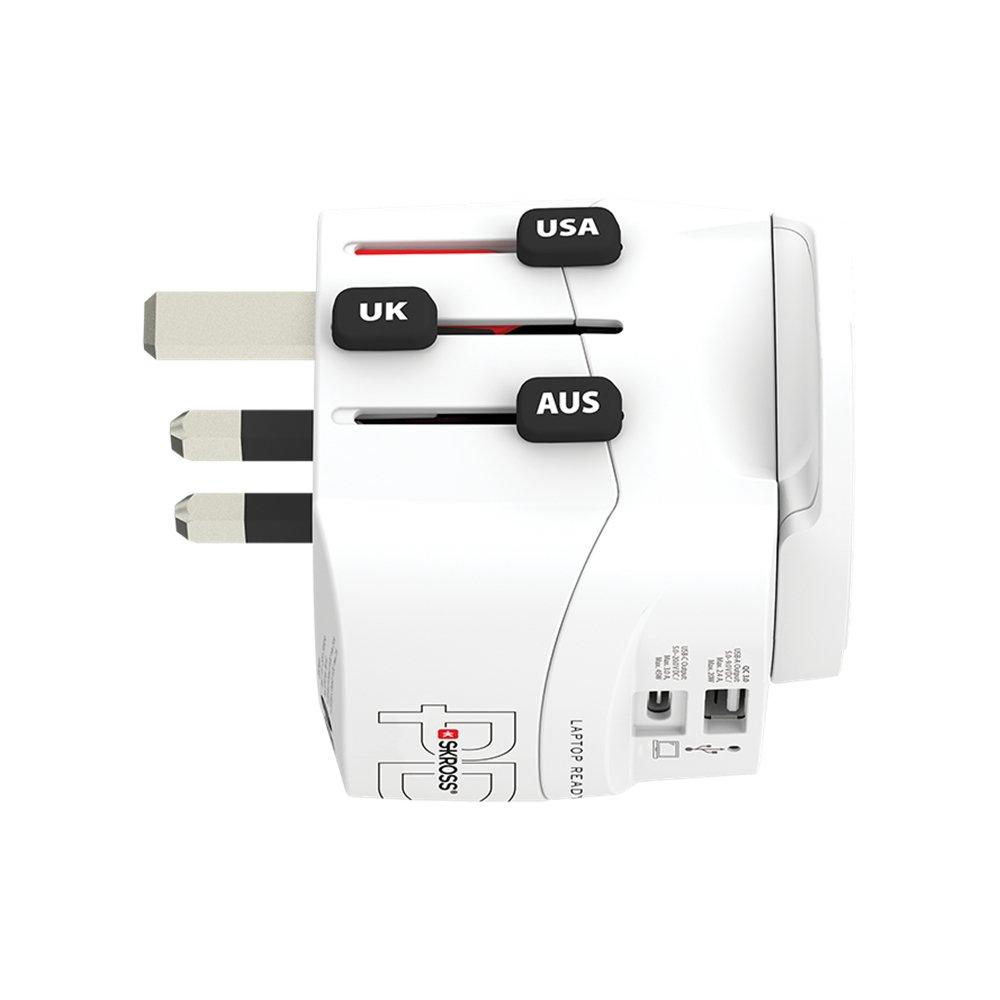 Skross Pro Light USB AC45PD Travel Adapter, 1302474 – White