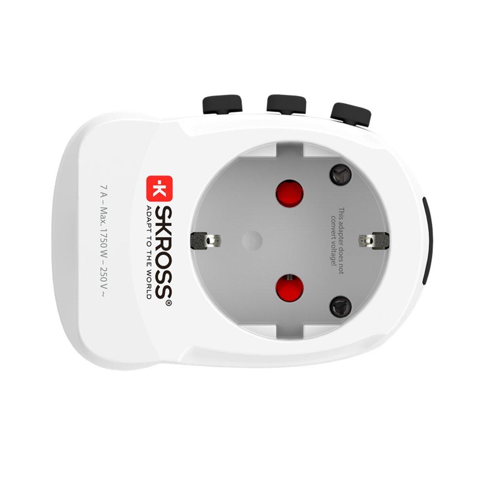 Skross Pro Light USB Travel Adapter, 1.302475 – White
