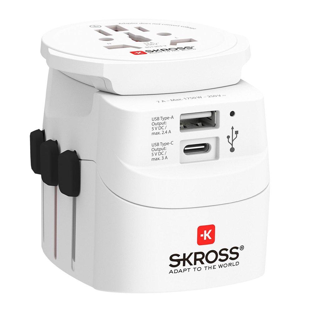 Skross Pro Light USB Charger with Cable, 1.302476 - White