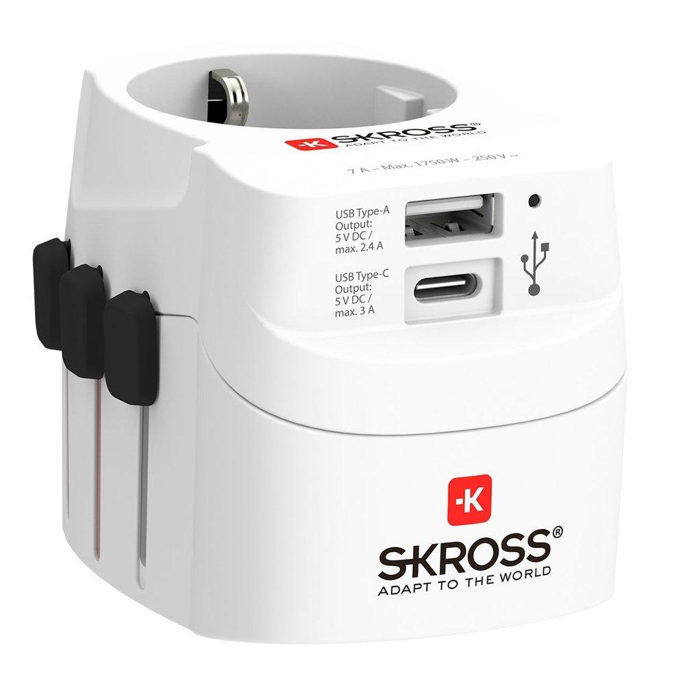 Skross Pro Light USB Charger with Cable, 1.302476 - White