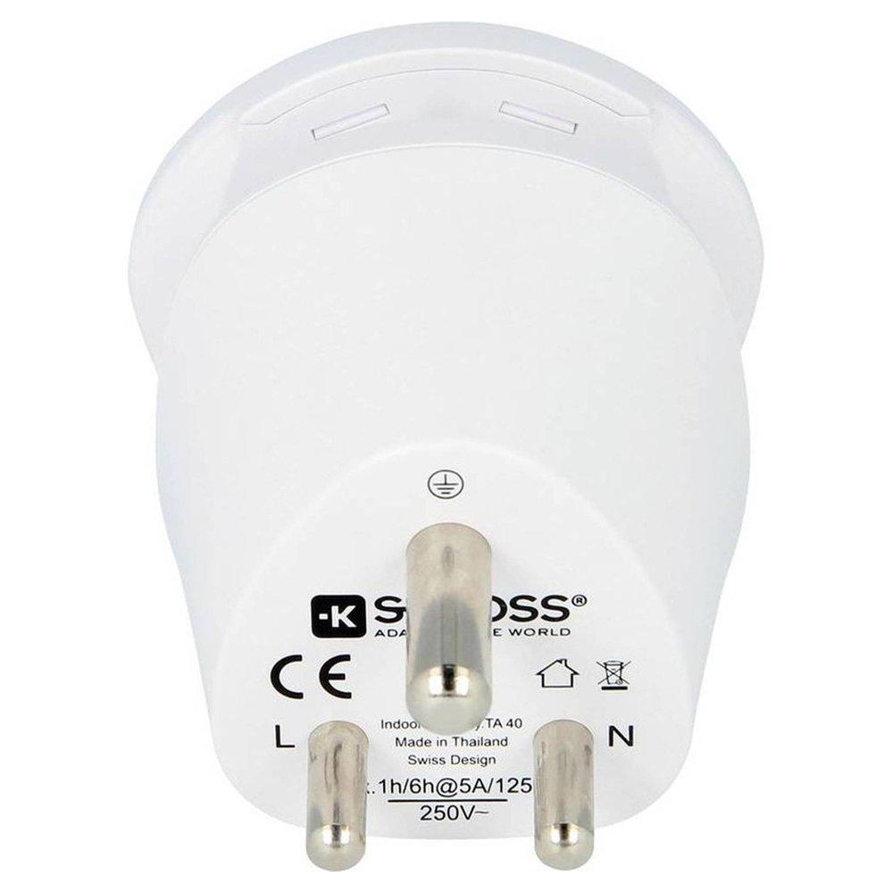 محول سكروس كومبو من العالم إلى الهند، 1500215-E - أبيض