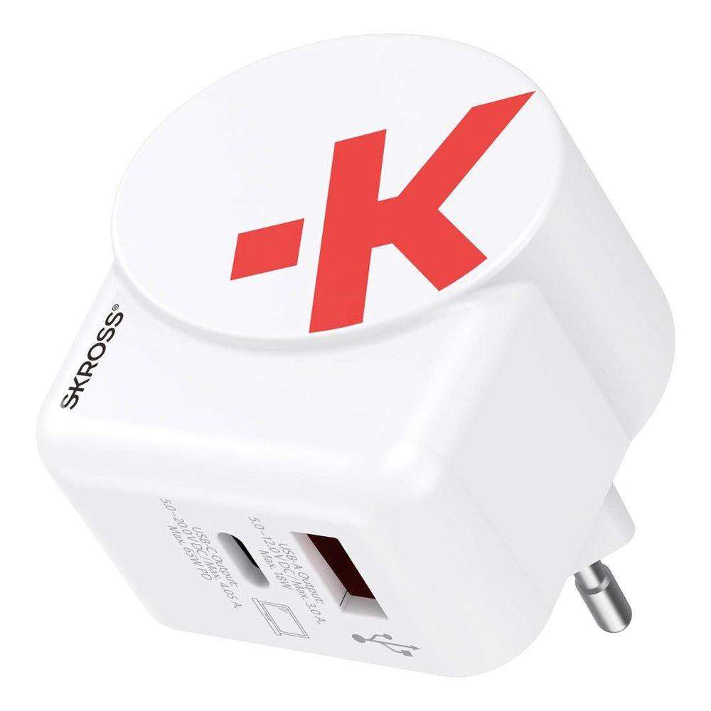 شاحن يو اس بي مع كابل من سكروس AC65PD، 1302425 - أبيض