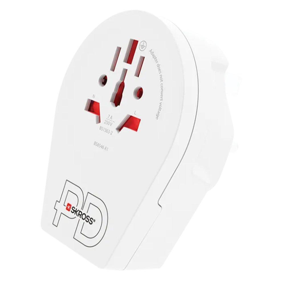 Skross World to UK C20PD USB Adapter, 1500291 – White