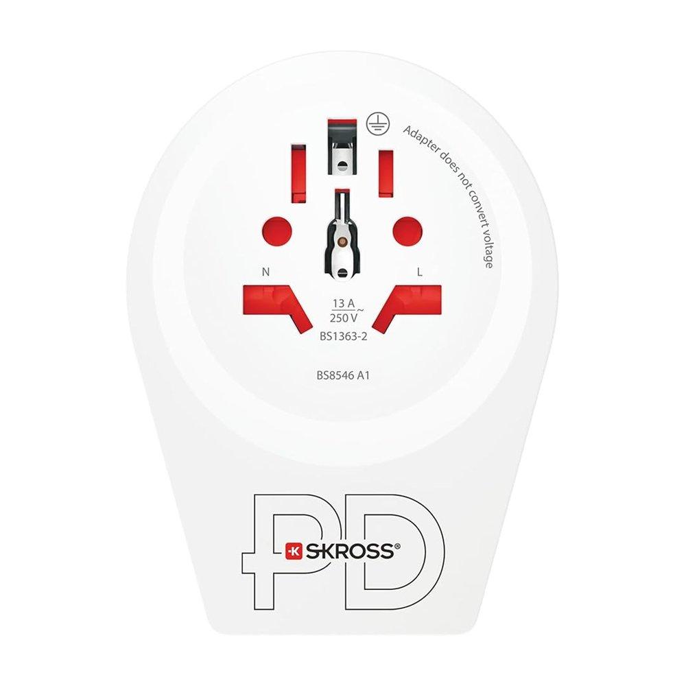 Skross World to USA C20PD USB Adapter, 1500292 - White