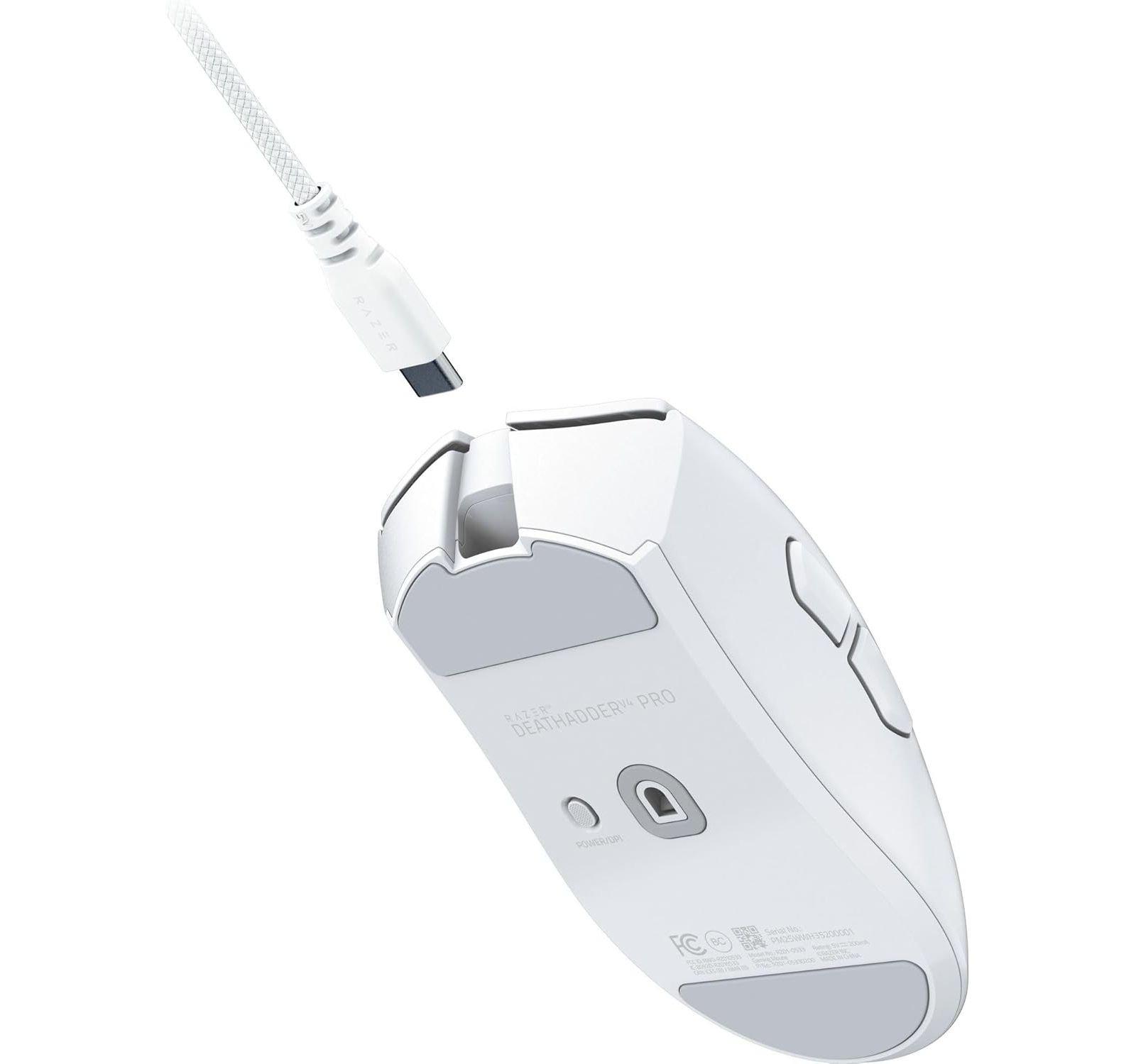 Razer DeathAdder V4 Pro Mouse, Wireless, RZ01-05330200-R3U1 - White