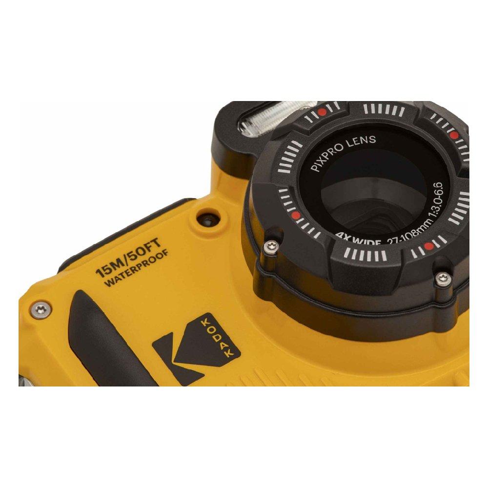 Kodak Pixpro Waterproof Digital Camera, 4x Optical Zoom, WPZ2YL - Yellow