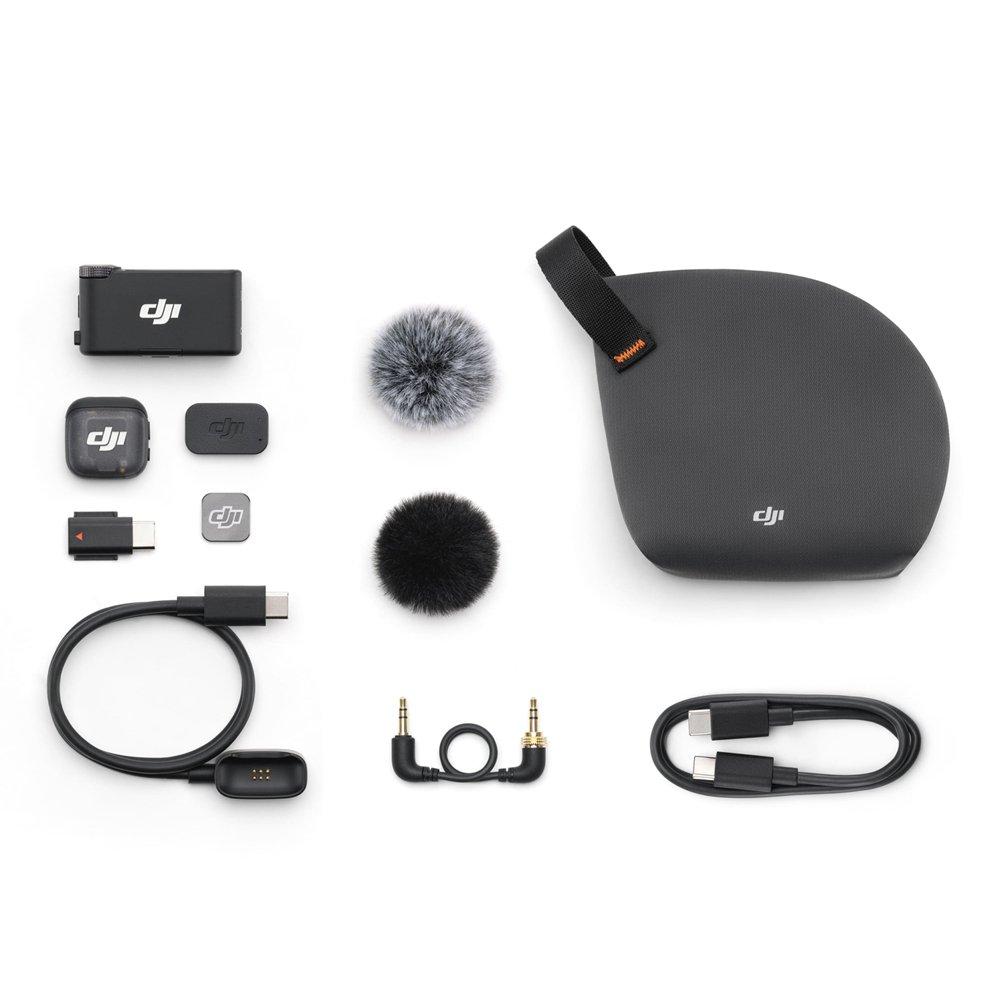 DJI Mic 3 with 2 TX + 1 RX + Charging Case, DJI-MIC300 - Black