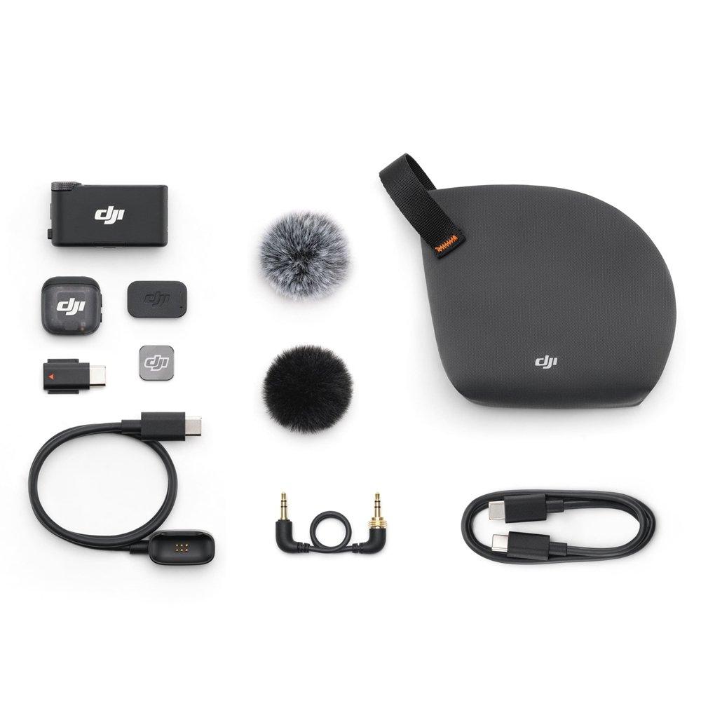 ميكروفون دي جي آي 3 مع 2 جهاز إرسال و1 استقبال، DJI-MIC300-S – أسود