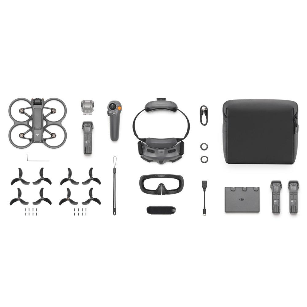 DJI Avata 2 Fly More Combo Drone with 3 Batteries, DJI-FAV200-C2 – Grey