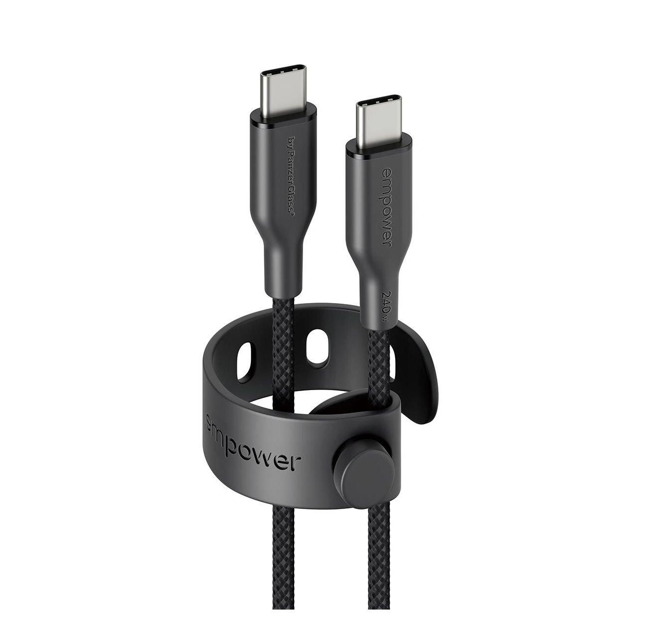 PanzerGlass Empower USB-C to USB-C Charging cable, 60W, 2M, EM85432 - Black
