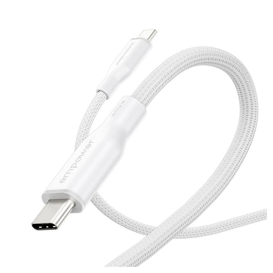PanzerGlass Empower USB-C to USB-C Charging cable, 240W, 2M, EM86681 - Silver White