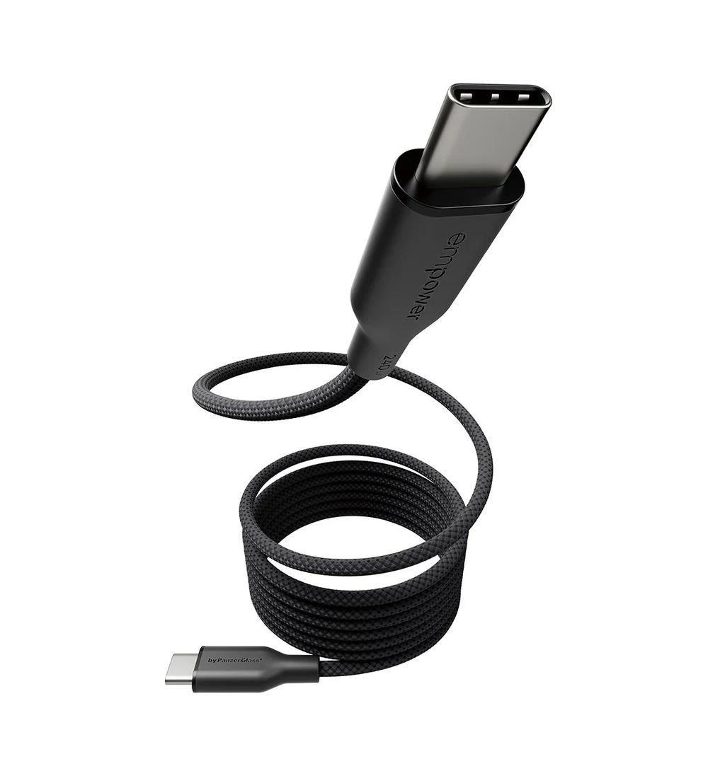 PanzerGlass Empower USB-C to USB-C Magnetic Charging cable, 240W, 1.5M, EM68208 - Black