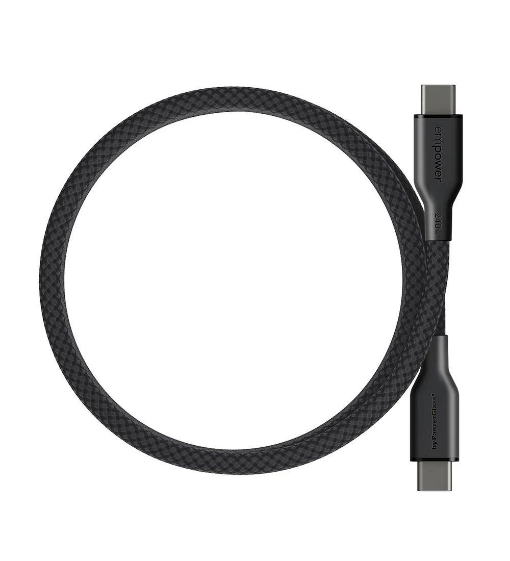 PanzerGlass Empower USB-C to USB-C Magnetic Charging cable, 240W, 1.5M, EM68208 - Black