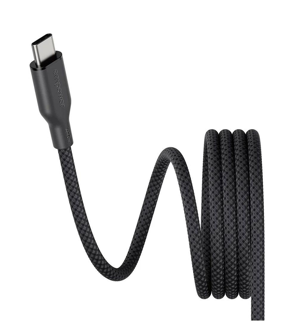 PanzerGlass Empower USB-C to USB-C Magnetic Charging cable, 240W, 1.5M, EM68208 - Black