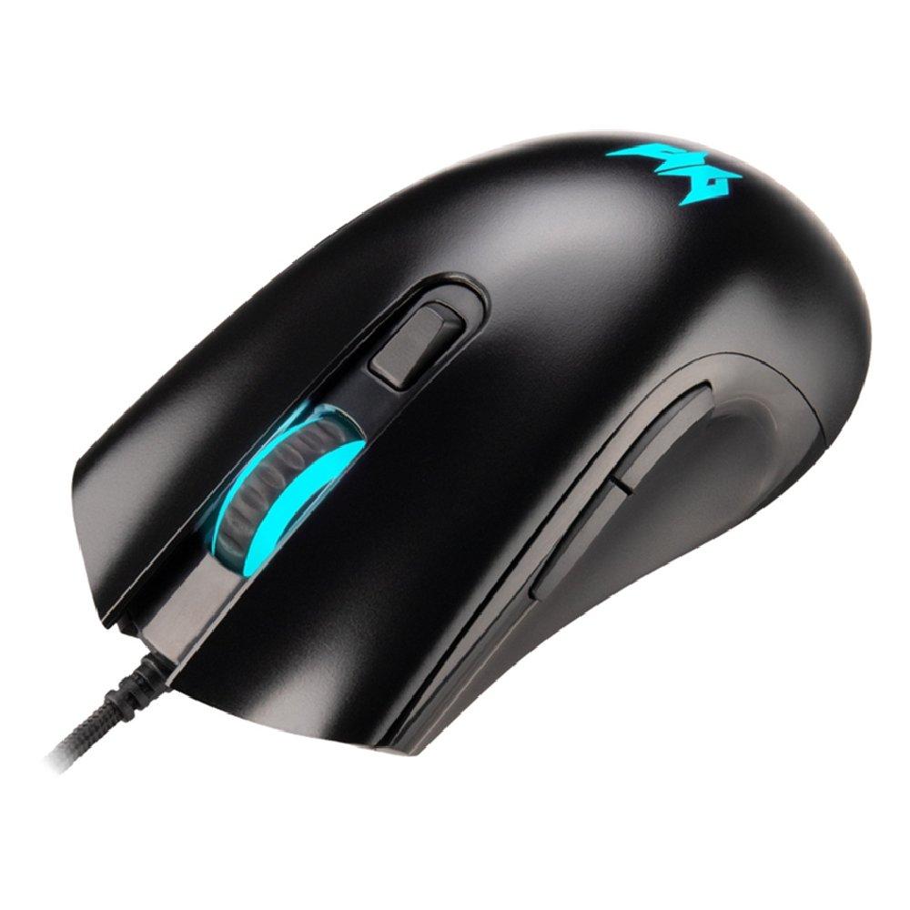 مجموعة من لوحة مفاتيح ألعاب سلكية من أيسر+ ماوس ألعاب سلكي+سماعة ألعاب سلكية، 3ACER-ACC - أسود