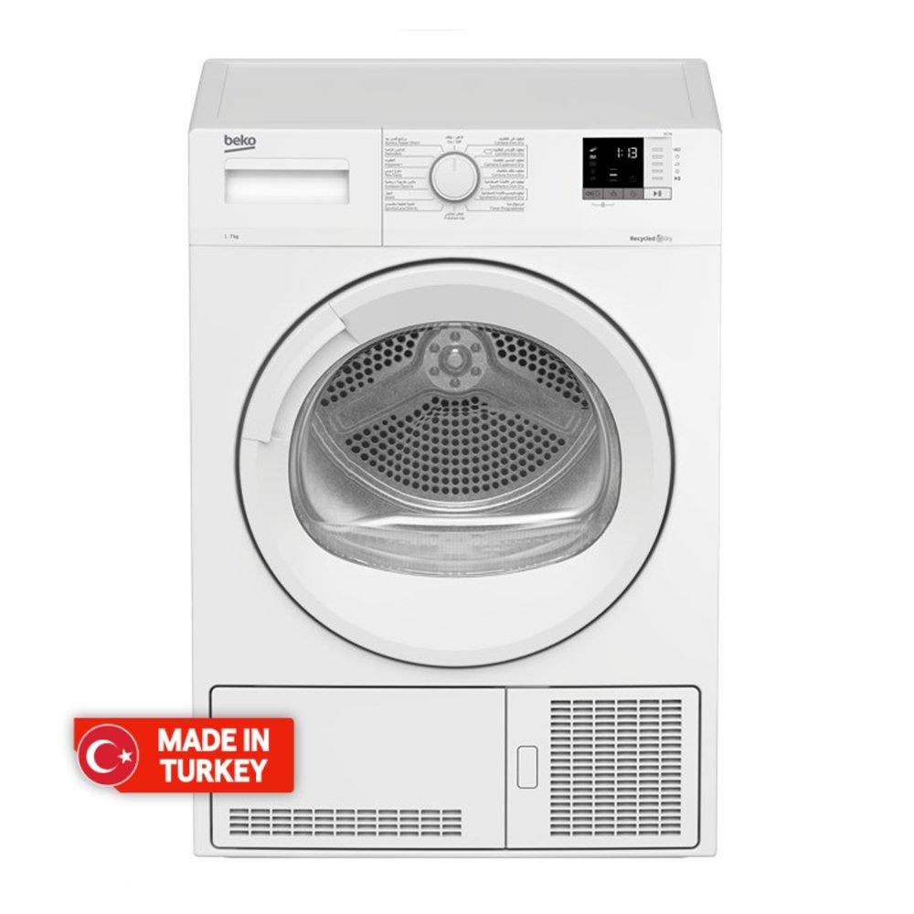 Beko Dryer + Front Load Washer + Wansa Washer and Dryer Stacking Unit, Bundle, WCV7612KW+DC7W