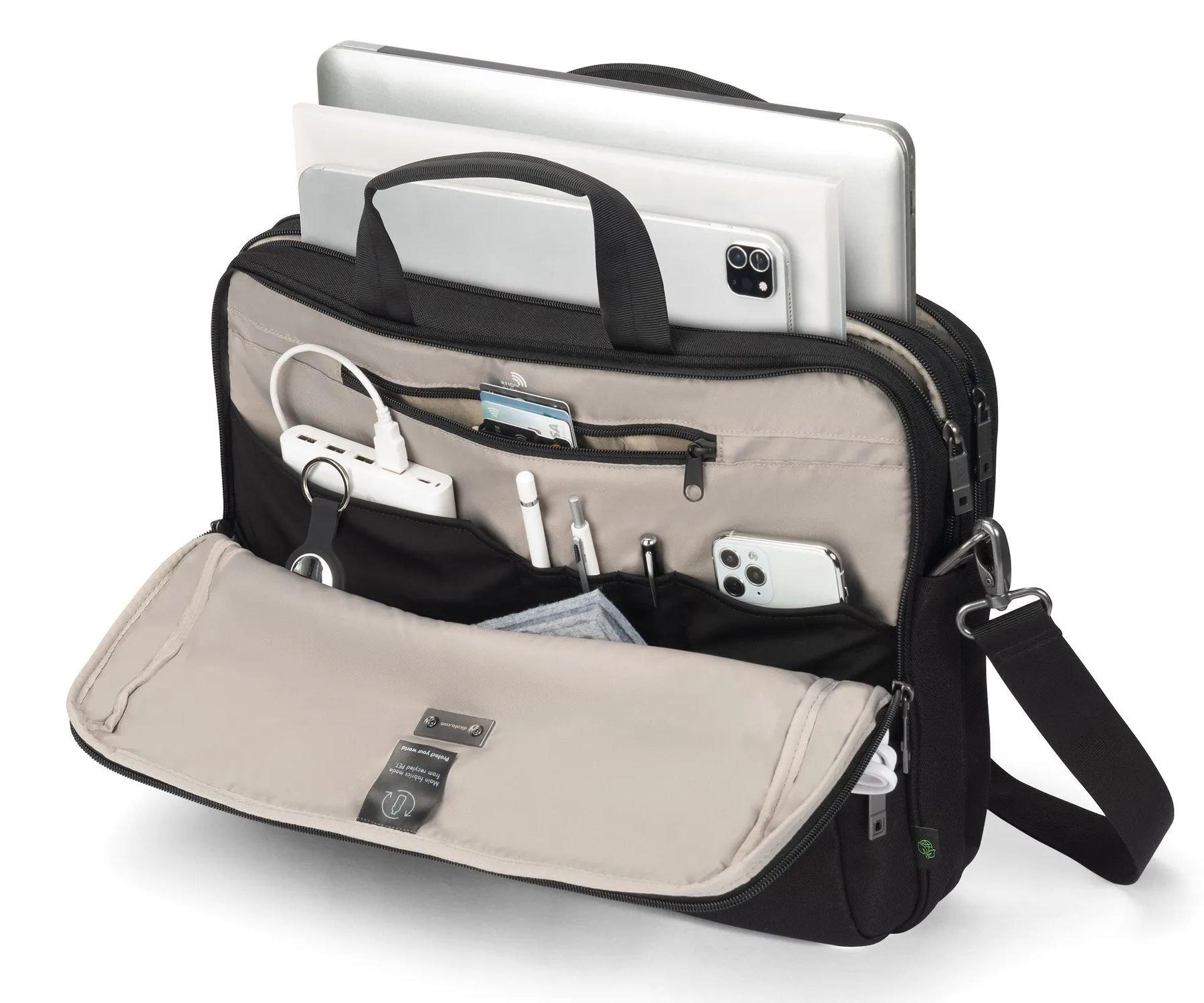 Dicota Top Traveller FIVE Laptop Case, 14-16 Inch, D32166-RPET - Black