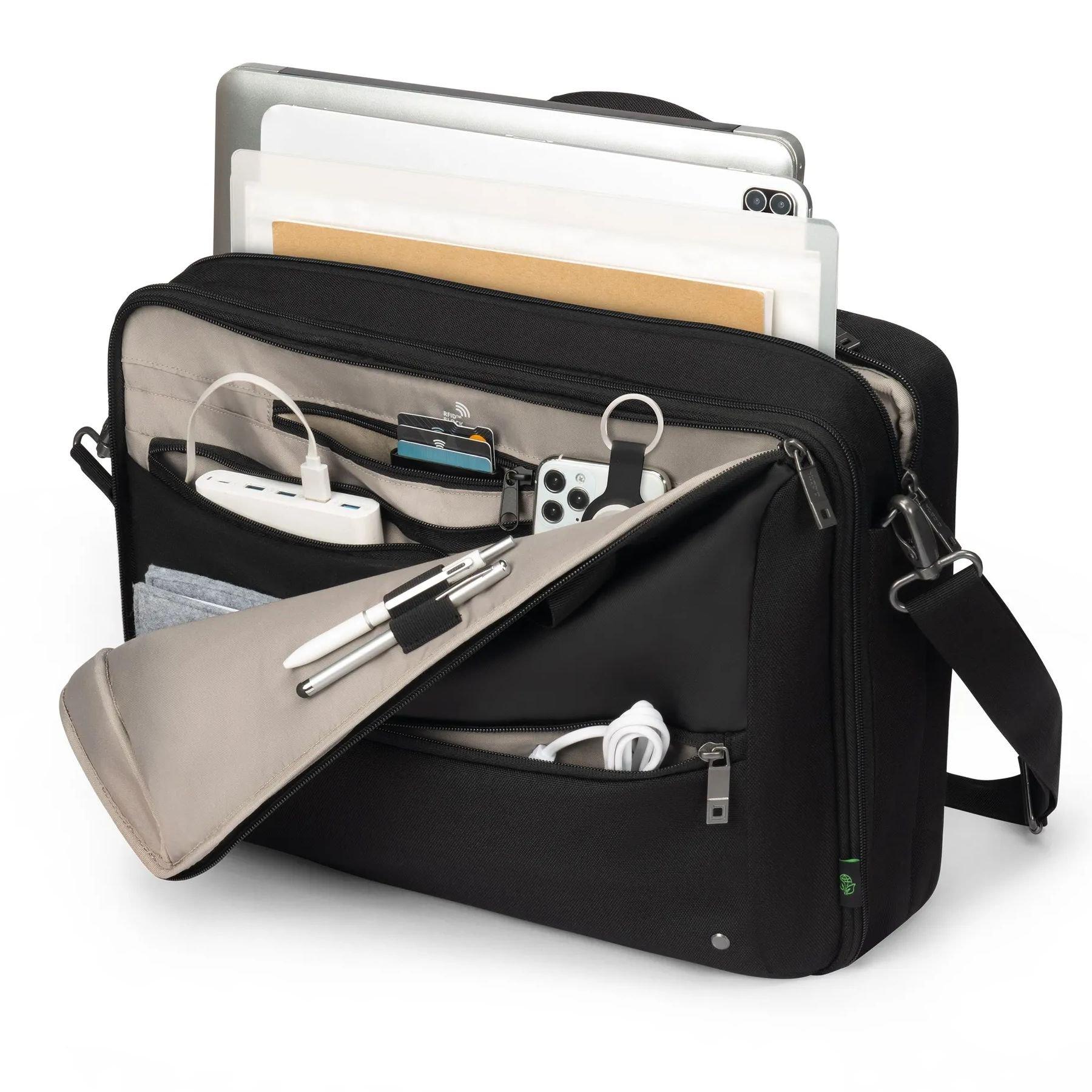 Dicota Top Traveller Dual FIVE Laptop Case, 14-16 Inch, D32167-RPET - Black