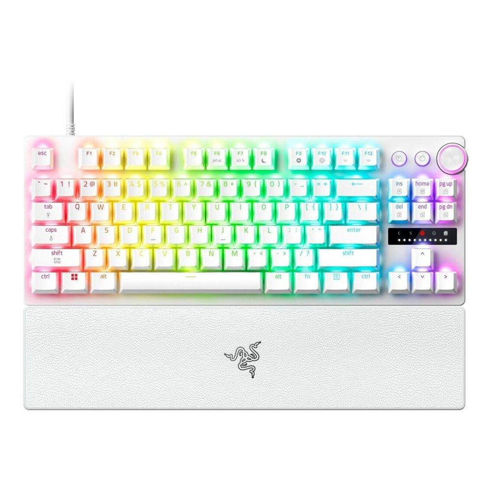Razer Huntsman V3 Pro Tenkeyless 8KHz Analog Optical Esports Keyboard, US Layout, RZ03-05521000-R3M1 - White