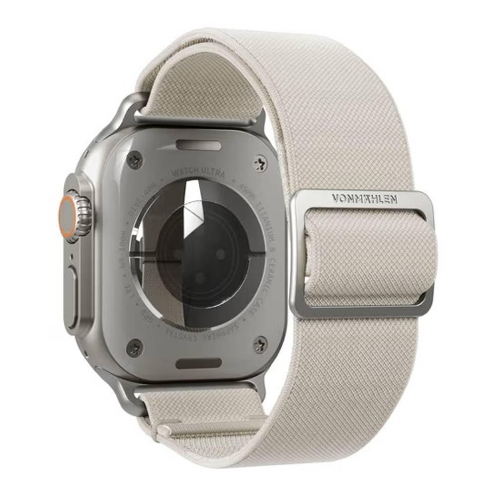 Vonmählen Classic Nylon Loob Watch Band for Apple Watch, Sizes 44-49 mm, AWS00142- Cream
