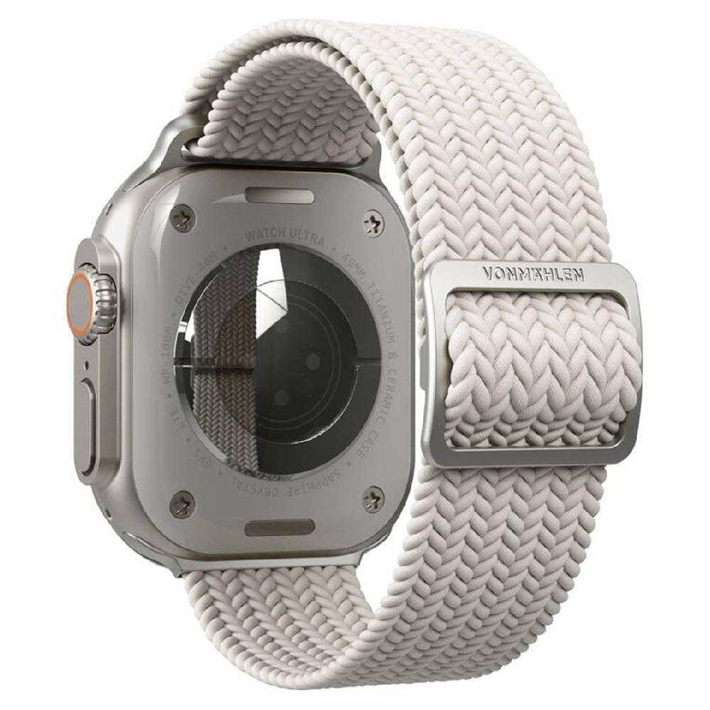 Vonmählen Woven Loop for Apple Watch 44/45/46/49 mm, AWS00158 - Cream