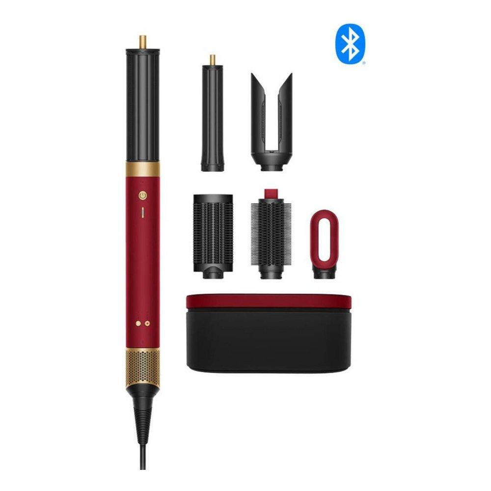 Dyson Airwrap Co-anda2x Multi-Styler and Dryer, 1700W, 6-in-1 Styling, Bluetooth App Control, Hyperdymium 2 Motor, AirSmooth2x Attachment, Straight + Wavy, 176937-01 – Red Velvet/Gold