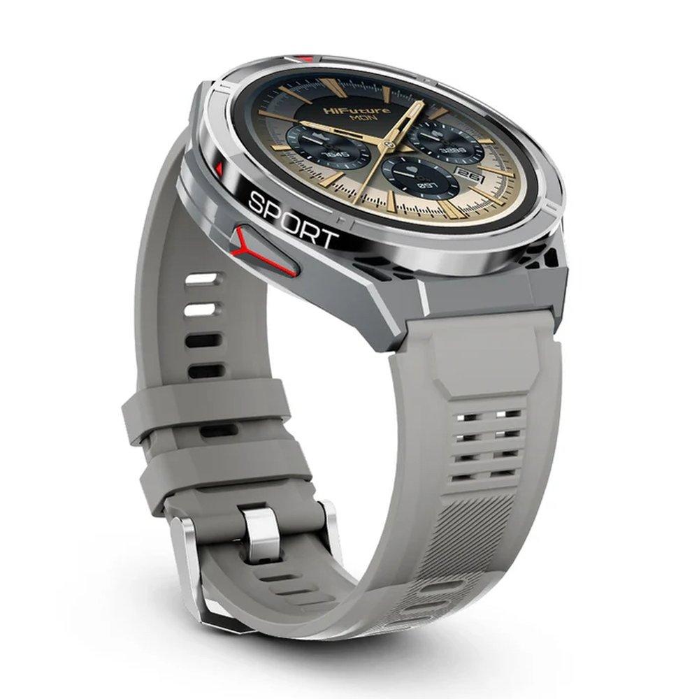 HiFuture ACTIVE Smartwatch, 1.43” AMOLED Display Dual Band GPS 100+ Sports Modes, ACTIVE-S - Silver