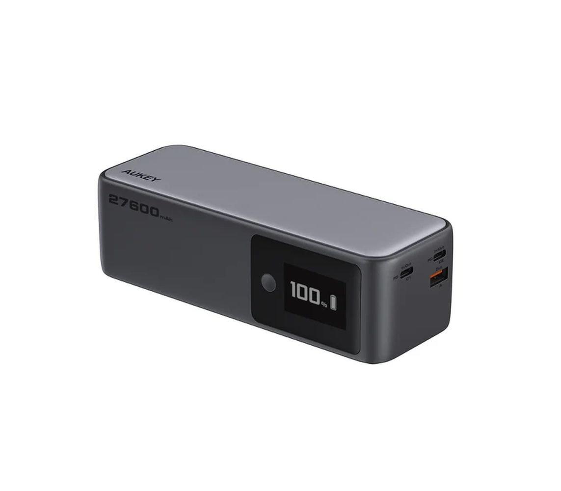 AUKEY Spark Mega 27600 Ultra-Fast Charging Power Bank, 27600mAh, 140W, digital display, AU-PB-Y63-GY - Grey