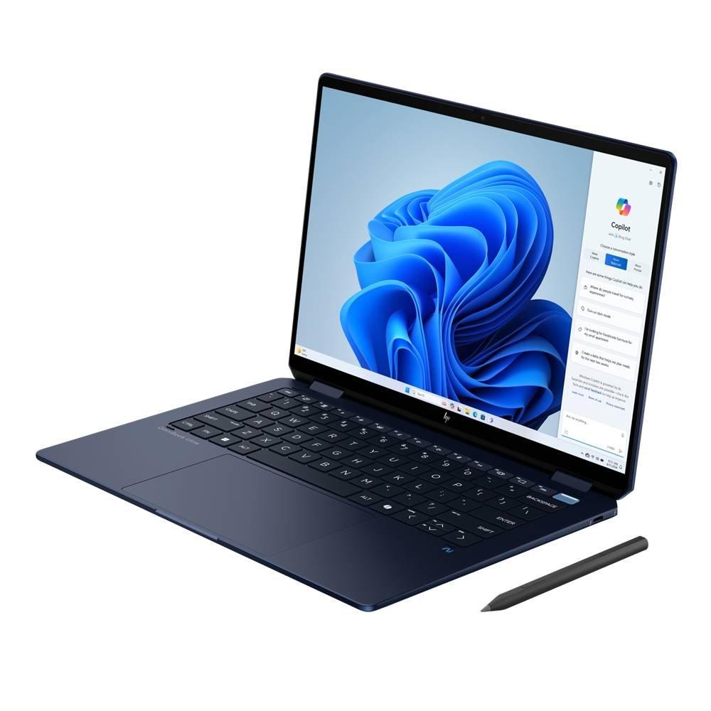 لابتوب أومني بوك الترا فلب اتش بي، معالج إنتل كور الترا 7  -258 في، ذاكرة وصول عشوائي دي دي ار5 سعة 32 جيجابايت، قرص صلب اس اس دي سعة 1 تيرابايت، تقنيةإنتل  ايه ار سي ، شاشة او ال اي دي مقاس 14 بوصة، نظام التشغيل  ويندوز 11 هوم، موديل 14-FH0020NE - أزرق  