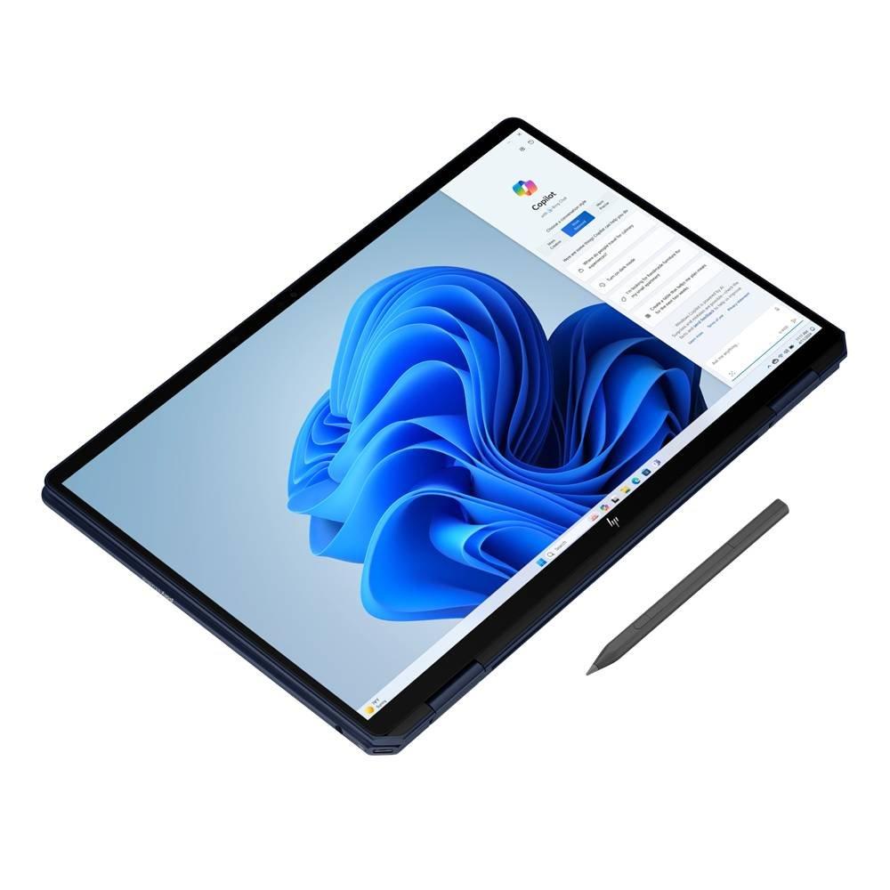 لابتوب أومني بوك الترا فلب اتش بي، معالج إنتل كور الترا 7  -258 في، ذاكرة وصول عشوائي دي دي ار5 سعة 32 جيجابايت، قرص صلب اس اس دي سعة 1 تيرابايت، تقنيةإنتل  ايه ار سي ، شاشة او ال اي دي مقاس 14 بوصة، نظام التشغيل  ويندوز 11 هوم، موديل 14-FH0020NE - أزرق  