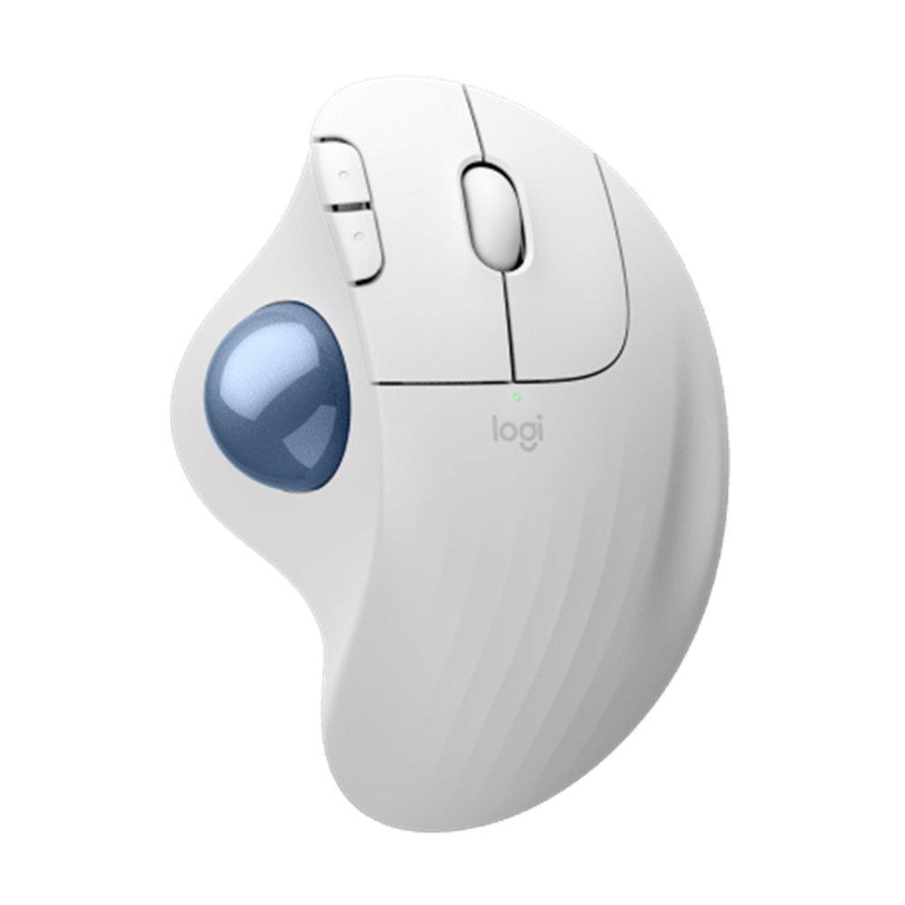 Logitech  M575S Wireless Trackball Mouse, 910-007030 - Off White 