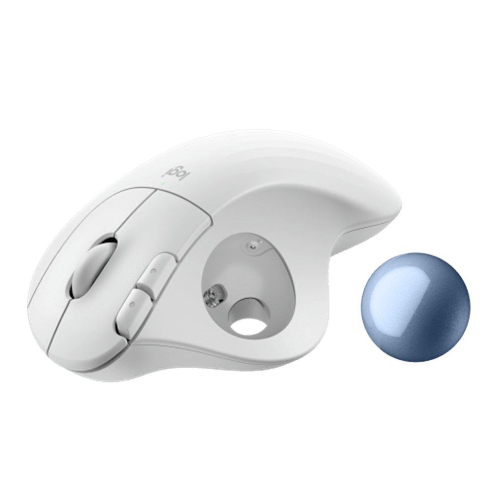 Logitech  M575S Wireless Trackball Mouse, 910-007030 - Off White 