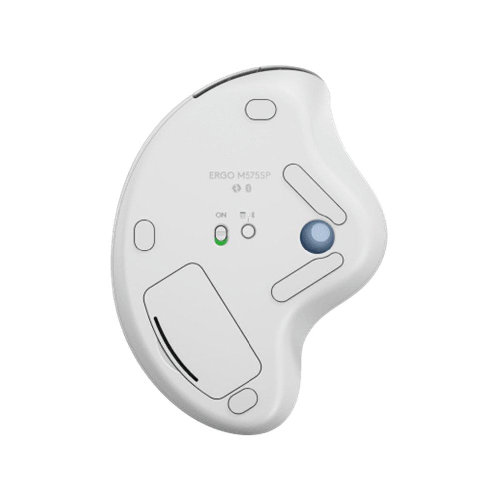 Logitech  M575S Wireless Trackball Mouse, 910-007030 - Off White 