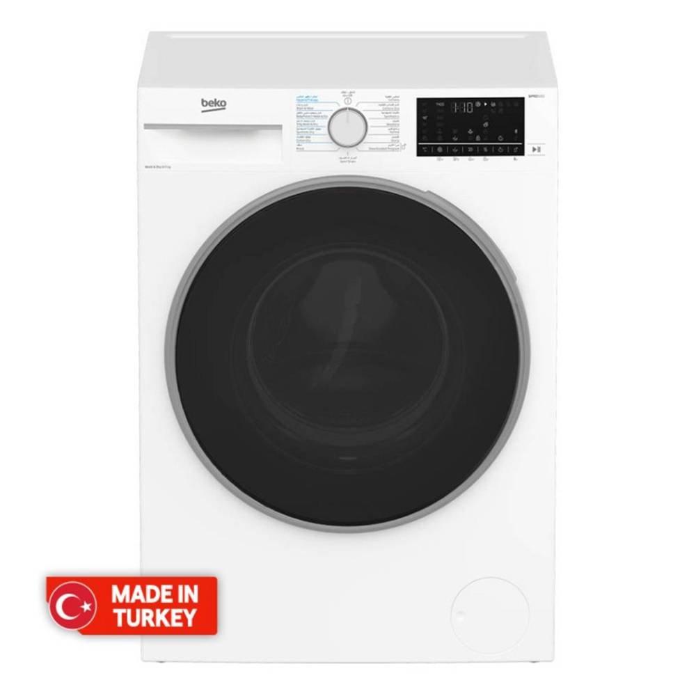 مجموعة بيكو من غسالة ومجفف ملابس ذو التحميل الأمامي + ثلاجة بفريزر علوي + موقد غاز، RDNG49+WD85+FBG621